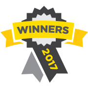 - Salone Estetica in Winchester, MA A graphic of a ribbon badge with the words "Winners" on a yellow banner and "2017" on a black ribbon. - Salone Estetica in Winchester, MA
