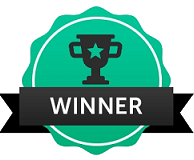 - Salone Estetica in Winchester, MA A green badge with a trophy and star icon in the center and a black ribbon that reads "WINNER" in white letters. - Salone Estetica in Winchester, MA